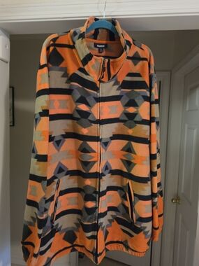 KingSize Men’s 6XL Big Southwestern Aztec Print Fleece Jacket